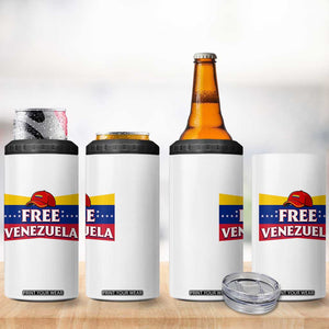 Free Venezuela Flag Patriotic 4 in 1 Can Cooler Tumbler Venezuela Pride TS12 Print Your Wear