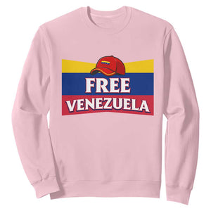 Free Venezuela Flag Patriotic Sweatshirt Venezuela Pride TS12 Light Pink Print Your Wear
