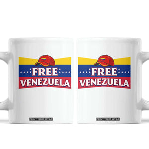Free Venezuela Flag Patriotic Coffee Mug Venezuela Pride TS12 White Print Your Wear