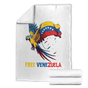 American Venezuela Support Freedom Throw Blanket Venezuelan Free TS12 White Print Your Wear