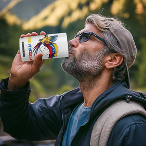 American Venezuela Support Freedom 4 in 1 Can Cooler Tumbler Venezuelan Free TS12 Print Your Wear