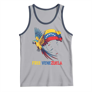 American Venezuela Support Freedom Tank Top Venezuelan Free TS12 Athletic Heather Navy Print Your Wear