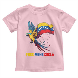 American Venezuela Support Freedom Toddler T Shirt Venezuelan Free TS12 Light Pink Print Your Wear