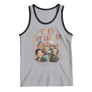 They Not Like Us Tank Top African American History Leaders TS12 Athletic Heather Black Print Your Wear