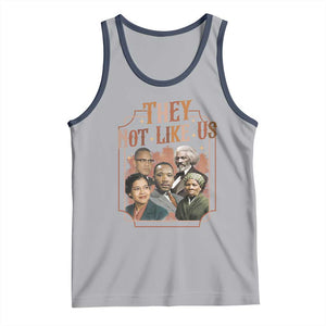 They Not Like Us Tank Top African American History Leaders TS12 Athletic Heather Navy Print Your Wear
