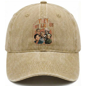 They Not Like Us Washed Cotton Baseball Cap African American History Leaders TS12 Print Your Wear