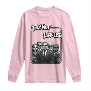 Vintage African American Heroes Long Sleeve Shirt They Not Like Us TS12 Light Pink Print Your Wear