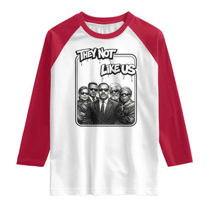 Vintage African American Heroes Raglan Shirt They Not Like Us TS12 White Red Print Your Wear