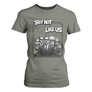 Vintage African American Heroes T Shirt For Women They Not Like Us TS12 Military Green Print Your Wear