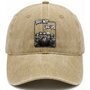 Vintage African American Heroes Washed Cotton Baseball Cap They Not Like Us TS12 Print Your Wear