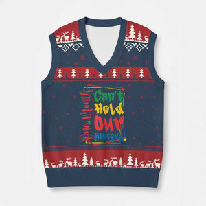 One Month Cannot Hold Our History V-Neck Knit Sweater Vest Black History Gift TS12 Navy Red Print Your Wear