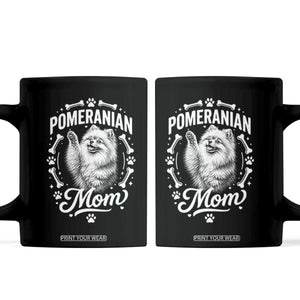 Vintage Pom Dog Mom Coffee Mug Pomeranian Lover Gift TS12 Black Print Your Wear