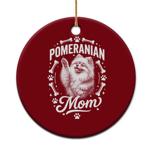 Vintage Pom Dog Mom Ceramic Ornament Pomeranian Lover Gift TS12 1pc Red Print Your Wear