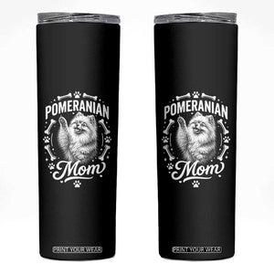 Vintage Pom Dog Mom Skinny Tumbler Pomeranian Lover Gift TS12 Black Print Your Wear