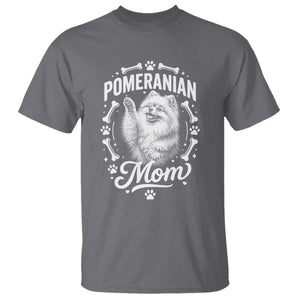 Vintage Pom Dog Mom T Shirt Pomeranian Lover Gift TS12 Charcoal Print Your Wear