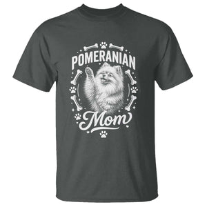 Vintage Pom Dog Mom T Shirt Pomeranian Lover Gift TS12 Dark Heather Print Your Wear