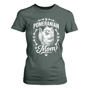 Vintage Pom Dog Mom T Shirt For Women Pomeranian Lover Gift TS12 Dark Forest Green Print Your Wear