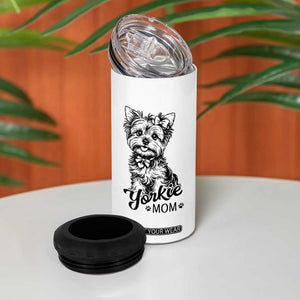 Yorkshire Terrier Mom 4 in 1 Can Cooler Tumbler Cute Yorkie Mama Puppy Gift TS12 Print Your Wear