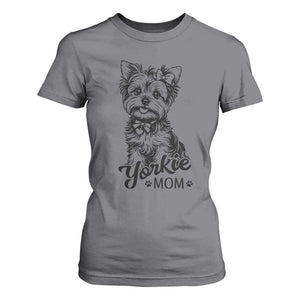 Yorkshire Terrier Mom T Shirt For Women Cute Yorkie Mama Puppy Gift TS12 Charcoal Print Your Wear