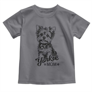 Yorkshire Terrier Mom Toddler T Shirt Cute Yorkie Mama Puppy Gift TS12 Charcoal Print Your Wear