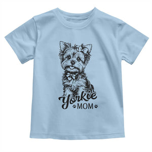 Yorkshire Terrier Mom Toddler T Shirt Cute Yorkie Mama Puppy Gift TS12 Light Blue Print Your Wear