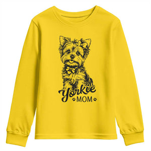 Yorkshire Terrier Mom Youth Sweatshirt Cute Yorkie Mama Puppy Gift TS12 Daisy Print Your Wear