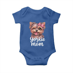 Yorkshire Terrier Dog Mom Baby Onesie Cute Yorkie Puppy Gift TS12 Royal Blue Print Your Wear