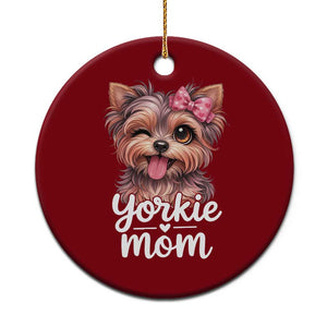 Yorkshire Terrier Dog Mom Ceramic Ornament Cute Yorkie Puppy Gift TS12 1pc Red Print Your Wear