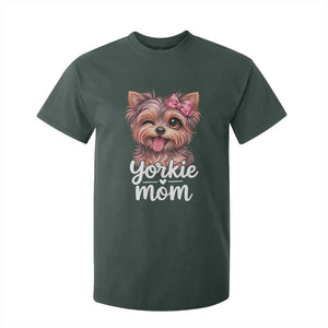 Yorkshire Terrier Dog Mom T Shirt For Kid Cute Yorkie Puppy Gift TS12 Dark Forest Green Print Your Wear