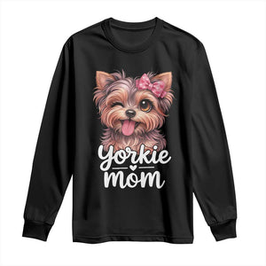Yorkshire Terrier Dog Mom Long Sleeve Shirt Cute Yorkie Puppy Gift TS12 Black Print Your Wear