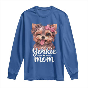 Yorkshire Terrier Dog Mom Long Sleeve Shirt Cute Yorkie Puppy Gift TS12 Royal Blue Print Your Wear