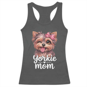 Yorkshire Terrier Dog Mom Racerback Tank Top Cute Yorkie Puppy Gift TS12 Dark Heather Print Your Wear