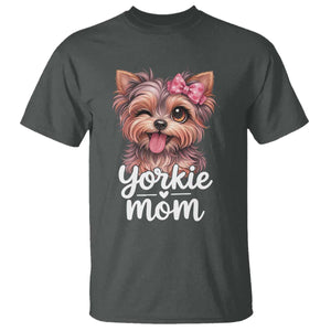 Yorkshire Terrier Dog Mom T Shirt Cute Yorkie Puppy Gift TS12 Dark Heather Print Your Wear