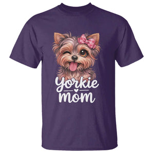 Yorkshire Terrier Dog Mom T Shirt Cute Yorkie Puppy Gift TS12 Purple Print Your Wear