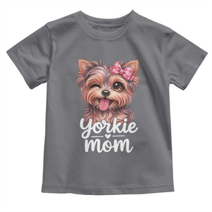 Yorkshire Terrier Dog Mom Toddler T Shirt Cute Yorkie Puppy Gift TS12 Charcoal Print Your Wear