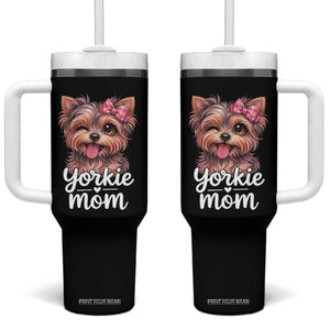 Yorkshire Terrier Dog Mom Tumbler With Handle Cute Yorkie Puppy Gift TS12 One Size: 40 oz Black Print Your Wear