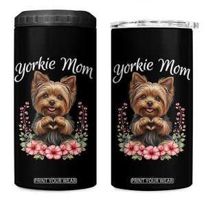 Cute Yorkie Mama 4 in 1 Can Cooler Tumbler Yorkshire Terrier Dog Lover TS12 One Size: 16 oz Black Print Your Wear