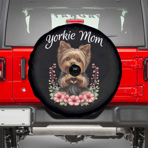 Cute Yorkie Mama Spare Tire Cover Yorkshire Terrier Dog Lover TS12 Black Print Your Wear