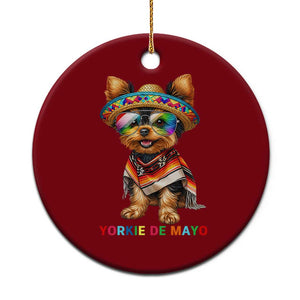 Yorkie De Mayo Ceramic Ornament Cinco De Mayo Dog Lover TS12 1pc Red Print Your Wear