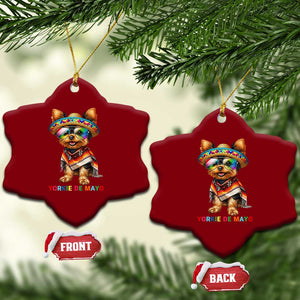 Yorkie De Mayo Ceramic Ornament Cinco De Mayo Dog Lover TS12 Print Your Wear
