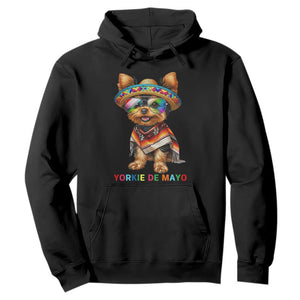 Yorkie De Mayo Hoodie Cinco De Mayo Dog Lover TS12 Black Print Your Wear