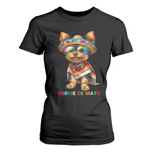 Yorkie De Mayo T Shirt For Women Cinco De Mayo Dog Lover TS12 Black Print Your Wear