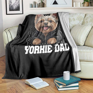 Proud Yorkshire Terrier Dad Throw Blanket Fathers Day Dog Lover Gift TS12 Print Your Wear