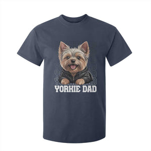 Proud Yorkshire Terrier Dad T Shirt For Kid Fathers Day Dog Lover Gift TS12 Navy Print Your Wear