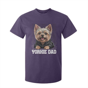 Proud Yorkshire Terrier Dad T Shirt For Kid Fathers Day Dog Lover Gift TS12 Purple Print Your Wear