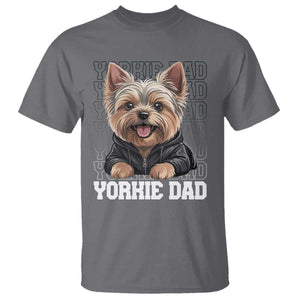 Proud Yorkshire Terrier Dad T Shirt Fathers Day Dog Lover Gift TS12 Charcoal Print Your Wear