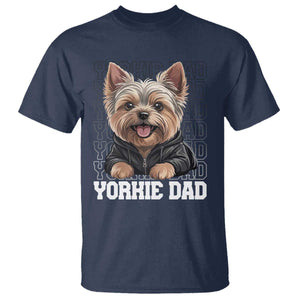 Proud Yorkshire Terrier Dad T Shirt Fathers Day Dog Lover Gift TS12 Navy Print Your Wear