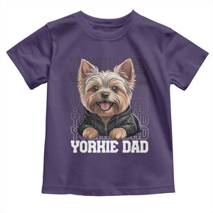 Proud Yorkshire Terrier Dad Toddler T Shirt Fathers Day Dog Lover Gift TS12 Purple Print Your Wear