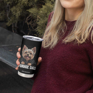 Proud Yorkshire Terrier Dad Tumbler Cup Fathers Day Dog Lover Gift TS12 Print Your Wear