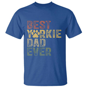 Best Yorkie Dad Ever T Shirt Retro Vintage Yorkshire Terrier Gift TS12 Royal Blue Print Your Wear